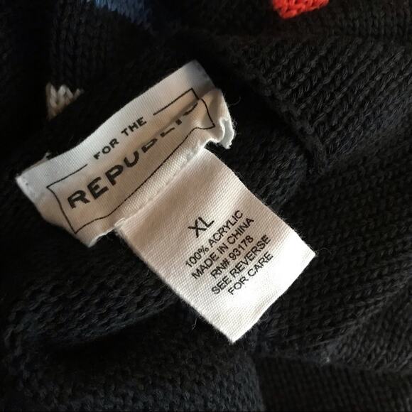 FOR THE REPUBLIC Striped Sweater Sz XL - Picture 5 of 5